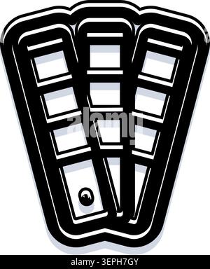 Farbmuster-Fan-Symbol mit verschiedenen Farbtönen, das als vielseitiges Designwerkzeug und Leitfaden für Grafikkünstler und Designer dient und blass hervorhebt Stock Vektor