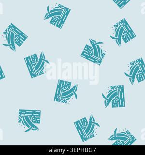 Whale Watching Winter Vektor Glyphe nahtlose Muster Whale Watching Winter Zeichen Illustration Stock Vektor