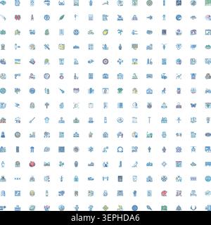Verschiedene Symbole mit dünnen Linien, die Technologie, Wissenschaft, Wirtschaft, Gesundheit, Bildung, Transport, Lifestyle, Natur und Unterhaltung für das Internet, Stock Vektor