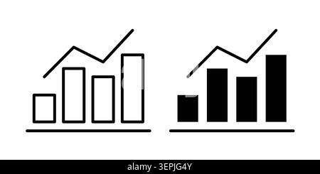 STATS Icon Concept Logo-Kollektion. Stock Vektor