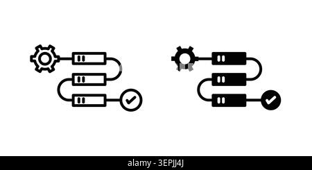 Design-Kollektion des Symbols Workflow Process Concept. Stock Vektor