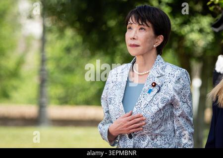 Rom, Italien, am 15. Juni 2026. Die italienische Premierministerin Giorgia Meloni empfängt den japanischen Premierminister Sanae Takaichi in der Villa Doria Pamphilj. Quelle: Stefano Costantino TTL / Alamy Live News Stockfoto