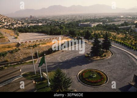 Blick auf Kabul vom Intercontinental Hotel, Kabul, Afghanistan, 1992 Stockfoto