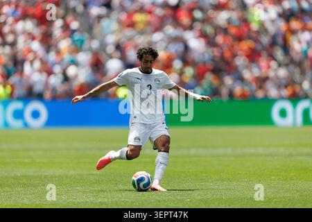 Seattle, Washington, USA. Juni 2026. Mohamed Hany beim Spiel der Gruppe F der FIFA-Weltmeisterschaft 2026 zwischen Belgien und Ägypten im Lumen Field. (Kreditbild: © John Carusi/ZUMA Press Wire) NUR REDAKTIONELLE VERWENDUNG! Nicht für kommerzielle ZWECKE! Quelle: ZUMA Press, Inc./Alamy Live News Stockfoto