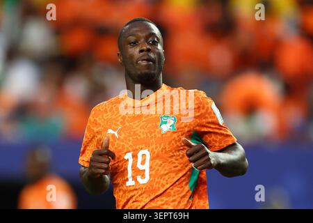 Philadelphia, USA. Juni 2026. Nicolas Pepe von der Elfenbeinküste während des Spiels der Elfenbeinküste gegen Ecuador FIFA Fussball-Weltmeisterschaft im Lincoln Financial Field, Philadelphia. Der Bildnachweis sollte lauten: Paul Terry/Sportimage Credit: Sportimage Ltd/Alamy Live News Stockfoto