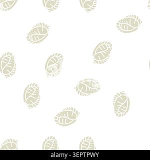 Motorhaube Meeresschale Strand Vektor Glyphe nahtlose Muster Motorhaube Meeresschale Strand Zeichen Illustration Stock Vektor