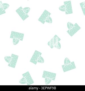 Sandmeerschalen Vektor Glyphe nahtloses Muster Sandmeerschalen Zeichen Illustration Stock Vektor