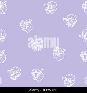 Rose Holz Vektorlinie nahtlose Muster Rose Holz Zeichen Illustration Stock Vektor