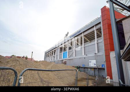 Außendetail des Deepdale Stadions. Heimstadion von Preston North End FC. Preston Lancashire UK 15. Juni 2026 Stockfoto