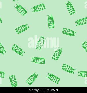 Silozementproduktion Vektorlinie nahtloses Muster Silozementproduktion Zeichen Illustration Stock Vektor