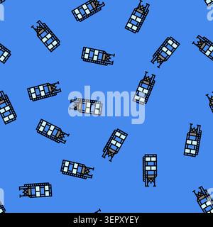 Silozementproduktion Vektor nahtlose Muster Silozementproduktion Zeichen Illustration Stock Vektor