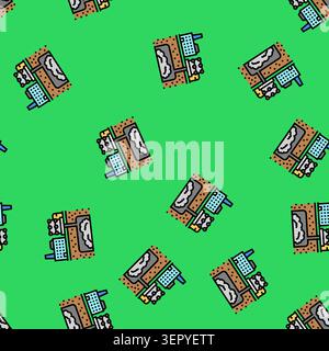 Sequestration Carbon Vektor nahtlose Muster Sequestration Carbon Zeichen Illustration Stock Vektor