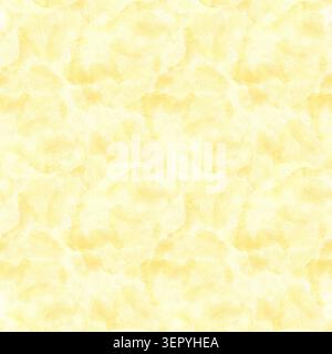Gelber Aquarellhintergrund. Tapete mit abstrakten Illustrationen. Mit einem Pinsel gezeichnete Malerei. Abstrakter goldener Aquarellhintergrund. Stockfoto
