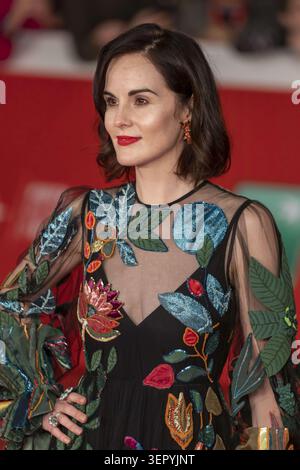19. Oktober 2019, Roma, Italien: Roma, Italien. Oktober 2019. Michelle Dockery besucht den roten Teppich der Abtei Downton während des 14. Rom Film fest. Quelle: Gennaro Leonardi/Alamy Live News (Foto: © Gennaro Leonardi/ZUMA Press Wire) NUR REDAKTIONELLE VERWENDUNG! Nicht für kommerzielle ZWECKE! Stockfoto