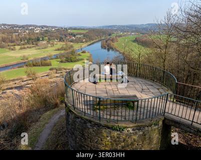 09.03.2026, Deutschland, Nordrhein-Westfalen, Hattingen - Gethmannscher Garten, auch Gethmannís-Garten genannt, im Stadtteil Blankenstein. Tour Stockfoto