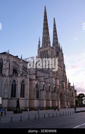 Kathedrale von Bordeaux - die Kathedrale von St. Andrew von Bordeaux (Cathédrale-Primatiale Saint-André de Bordeaux), Stockfoto