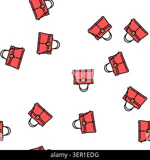 Mode Tasche Vektor nahtlose Muster Mode Tasche Zeichen Illustration Stock Vektor