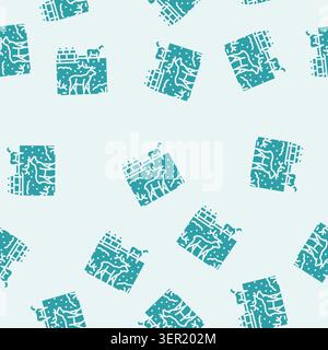 Winter Wildtier Safari Winter Vektor Glyphe nahtlose Muster Winter Wildtier Safari Winter Zeichen Illustration Stock Vektor