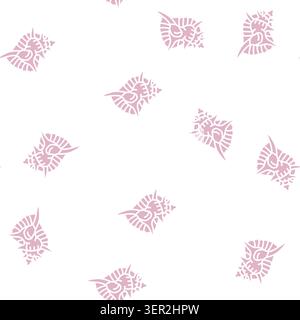 murex Meeresschale Strand Vektor Glyphe nahtloses Muster Murex Meeresschale Strand Zeichen Illustration Stock Vektor
