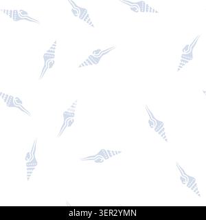 Spindel Meer Shell Strand Vektor Glyphe nahtlose Muster Spindel Meer Shell Strand Zeichen Illustration Stock Vektor