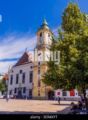 Der Hauptplatz der Altstadt in Bratislava, Slowakei Stockfoto