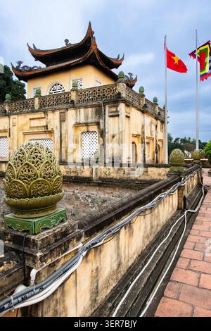 Die Kaiserliche Zitadelle von Thang Long, Hoang Thanh Thang Long oder die Kaiserliche Zitadelle von Thang Long, die zum UNESCO-Weltkulturerbe in Hanoi Vietnam gehört. Stockfoto