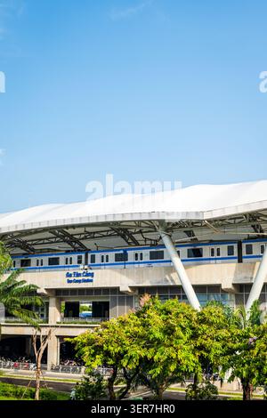 Ho-Chi-Minh-Stadt, Vietnam - 15. Juni 2026: U-Bahn-Station Ho-Chi-Minh-Stadt, ein Nahverkehrssystem in Ho-Chi-Minh-Stadt, Vietnam. Stockfoto