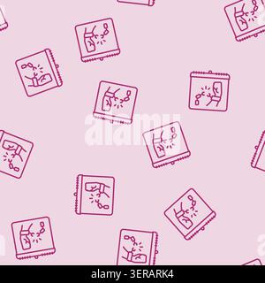 Erinnerung Opfer der Sklaverei internationaler Tag Vektorlinie nahtlose Muster Erinnerung Opfer der Sklaverei internationaler Tag Zeichen Illustration Stock Vektor