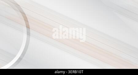 Ein klarer, heller abstrakter Hintergrund mit weichen diagonalen Linien und einem subtilen Kreisbogen, perfekt für professionelle Präsentationen. Stockfoto