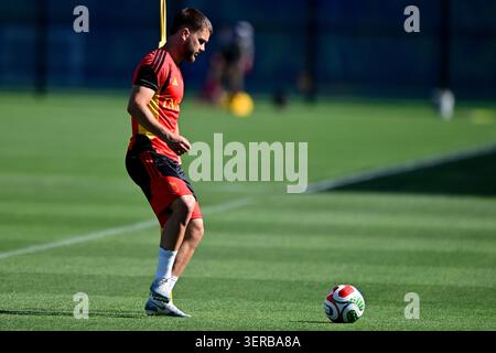 Seattle, Usa. Juni 2026. Der Belgier Nicolas Raskin wurde während eines Trainings der belgischen Fußballnationalmannschaft Red Devils am Mittwoch, den 17. Juni 2026, auf dem Basecamp in Seattle, USA, bei der FIFA-Weltmeisterschaft 2026 gezeigt. BELGA FOTO DIRK WAEM Credit: Belga News Agency/Alamy Live News Stockfoto