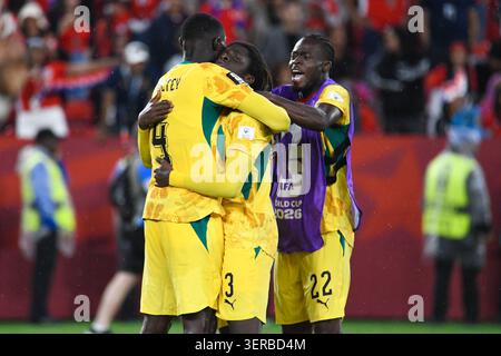Ghana National Team vs Panama National Team. FIFA Fussball-Weltmeisterschaft 2026 Gruppe L Spiel. Die Spieler der Ghana National Team feiern, nachdem sie das Spiel zwischen der Nationalmannschaft Ghanas und der Nationalmannschaft Panamas gewonnen haben. FIFA Fussball-Weltmeisterschaft 2026 Gruppenspiel L wurde am 17.06.26 im Toronto Stadium in Toronto, Ontario, Kanada, ausgetragen. Foto Jose Campos PMEimages Copyright: XJosexCamposx xPMEimagesx Stockfoto