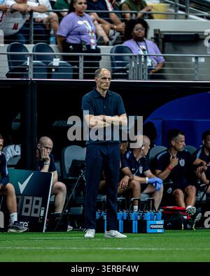 DALLAS - England manager Thomas Tuchel during the 2026 World Cup at AT&T Stadium on June 17, 2026, in Dallas, United States. (Photo by Stefan Koops / EYE4IMAGES/DeFodi Images) Stockfoto