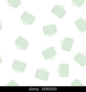 Aktentasche metallische Vektor Glyphe nahtlose Muster Aktentasche metallische Zeichen Illustration Stock Vektor