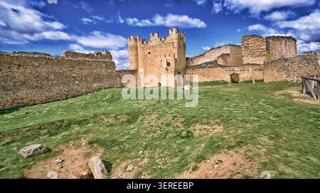 Burg von Berlanga de Duero, 12-15. Jahrhundert, Berlanga de Duero, Soria, Castilla y León, Spanien, Europa Stockfoto