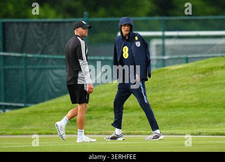 England manager Thomas Tuchel during a training session at Swope Soccer Village, Kansas City. Picture date: Thursday June 18, 2026. Stockfoto