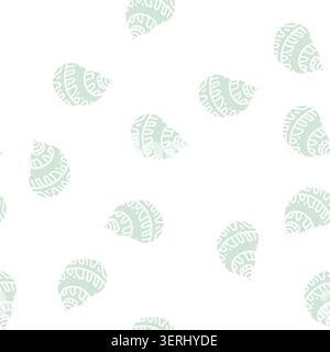 babylon Meeresschale Strand Vektor Glyphe nahtloses Muster babylon Meeresschale Strand Zeichen Illustration Stock Vektor