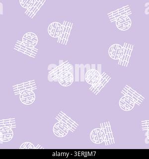 Bambus Holz Vektorlinie nahtlose Muster Bambus Holz Zeichen Illustration Stock Vektor