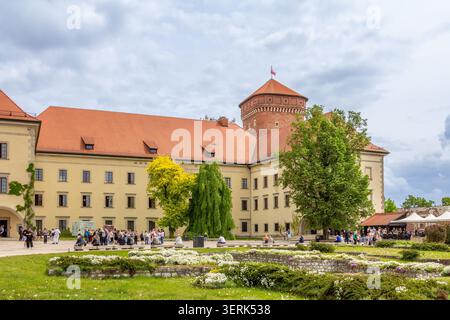 Königsschloss und Kathedrale von Wawel in Krakau, Polen. Stockfoto