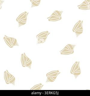 strombus Meeresschale Strand Vektor Glyphe nahtloses Muster strombus Meeresschale Strand Zeichen Illustration Stock Vektor