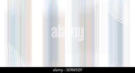 Ein klarer, abstrakter Hintergrund mit weichen vertikalen Streifen und geometrischen Elementen, isoliert auf reinweißem Hintergrund für vielseitigen Einsatz. Stockfoto