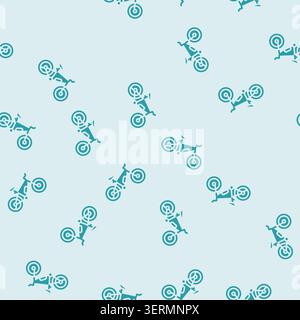 FAT Biking Winter Vektor Glyphe nahtloses Muster FAT Biking Winter Zeichen Illustration Stock Vektor