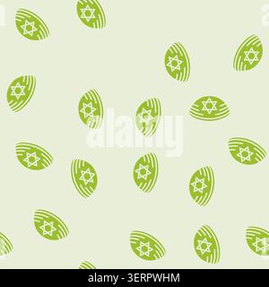 Kippah YARMULKE jüdischer Vektor Glyphe nahtloses Muster Kippah YARMULKE jüdische Zeichen Illustration Stock Vektor