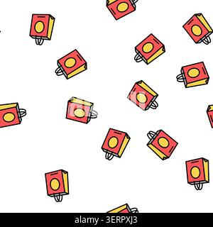 Geschenktüte Vektor nahtlose Muster Geschenktüte Zeichen Illustration Stock Vektor