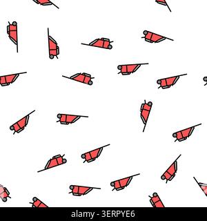 Warenkorb Tasche Vektor nahtlose Muster Wagen Tasche Zeichen Illustration Stock Vektor