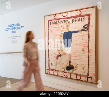 Phillips, London, Großbritannien. Juni 2026. Die Modern & Contemporary Art Evening & Afternoon Sale (26. Juni) Höhepunkte sind: Rose Wylie, Andrew Murray, 2015. Geschätzte £ 60.000-80.000. Quelle: Malcolm Park/Alamy Live News Stockfoto