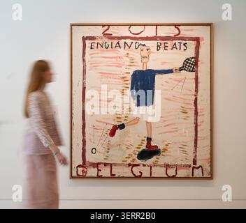 Phillips, London, Großbritannien. Juni 2026. Die Modern & Contemporary Art Evening & Afternoon Sale (26. Juni) Höhepunkte sind: Rose Wylie, Andrew Murray, 2015. Geschätzte £ 60.000-80.000. Quelle: Malcolm Park/Alamy Live News Stockfoto