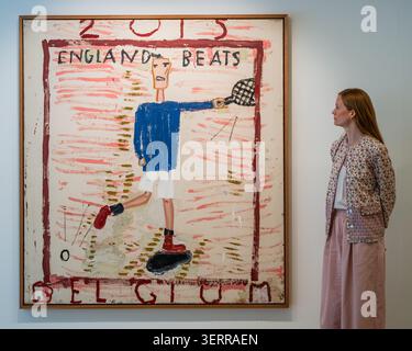 London, Großbritannien. Juni 2026. Rose Wylie von Andrew Murray, geschätzte £ 60.000-80.000 - Eine Vorschau auf die Modern & Contemporary Art Evening & Afternoon Sales im Phillips London, die am 26. Juni stattfindet. Guy Bell/Alamy Live News Stockfoto
