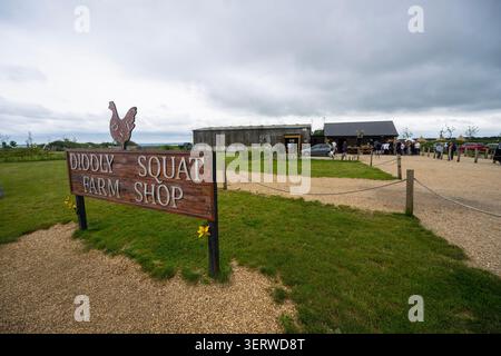 Jeremy Clarkson’s Diddly Squat Farm Shop in der Nähe von Chipping Norton in Oxfordshire. Stockfoto