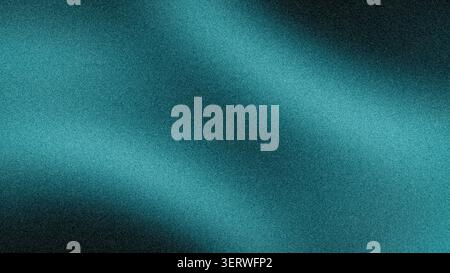 Abstrakter, körniger 4K-Hintergrund mit sanften Übergängen von Petrol, Türkis und Schwarz, mit einer einzigartigen Textur, die sich perfekt für Tapeten, Banner, und eignet Stockfoto
