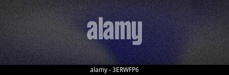 Abstrakter breiter, körniger Hintergrund mit dunkler, stimmungsvoller Ästhetik, mit tiefem Blau, Anthrazit und Schwarztönen mit einer lauten Textur für modernes Web b Stockfoto